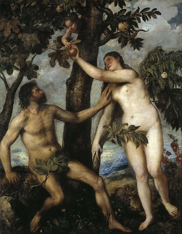 Тициан, Адам и Ева, около 1550