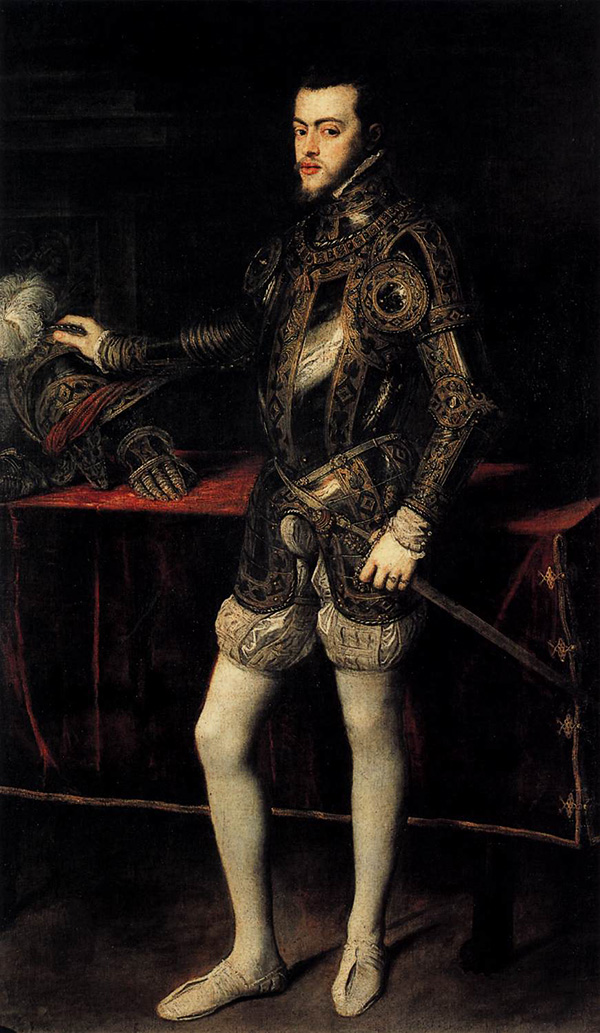 Тициан, Портрет Филиппа Второго в доспехах, 1550-1551